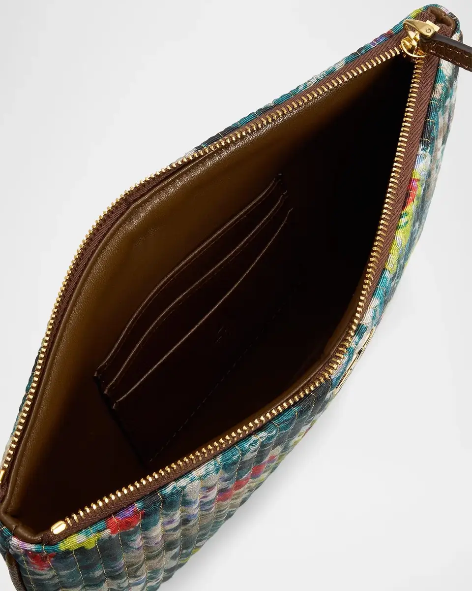 Valentino Garavani Vlogo Floral Jacquard Pouch Bag | Thumbnail 4