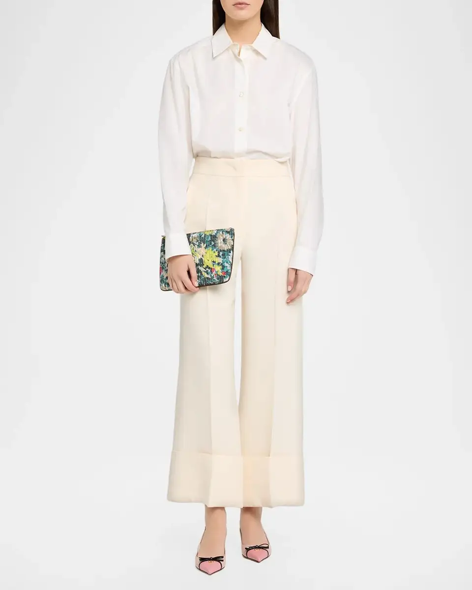 Valentino Garavani Vlogo Floral Jacquard Pouch Bag | Thumbnail 5
