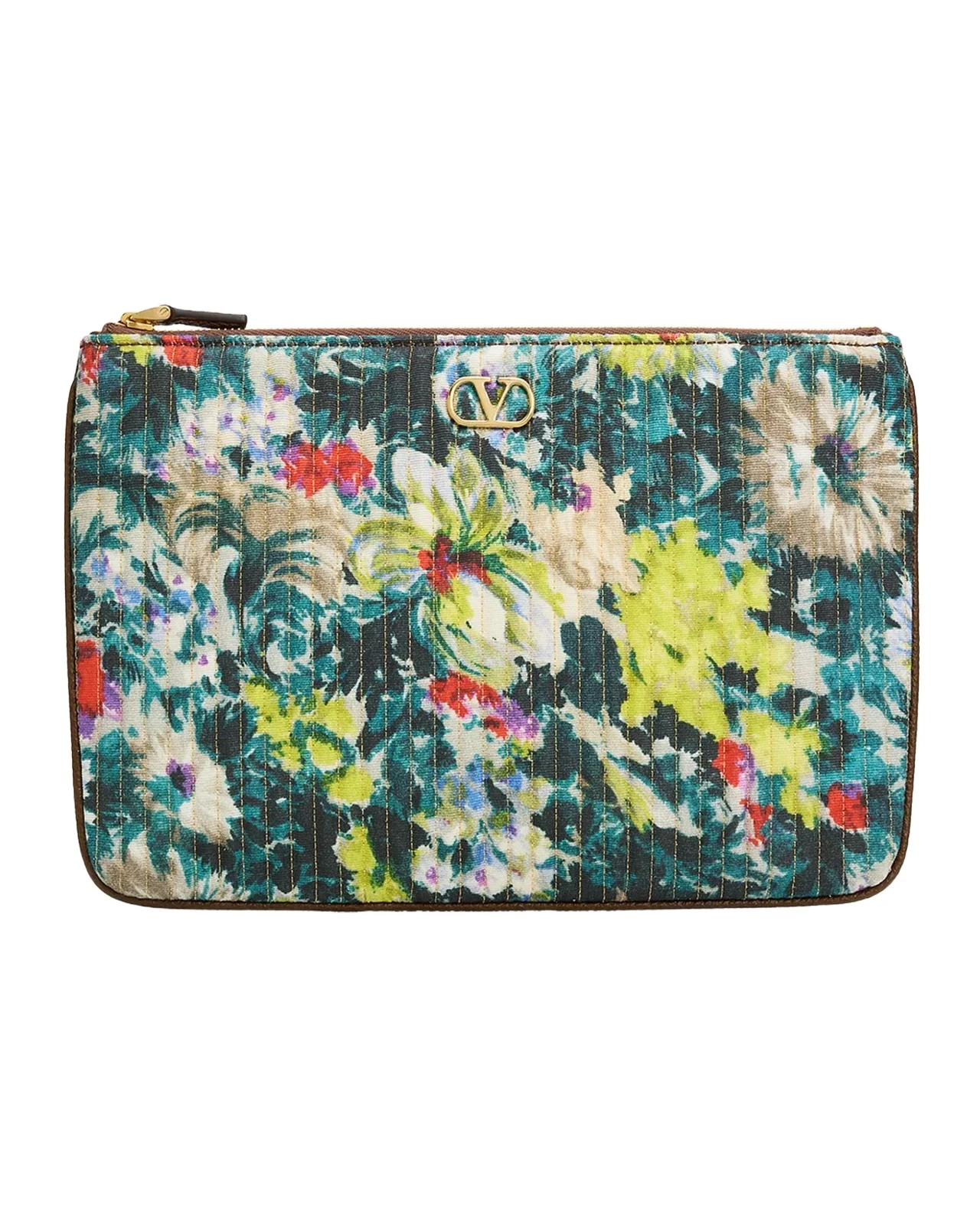 Vlogo Floral Jacquard Pouch Bag