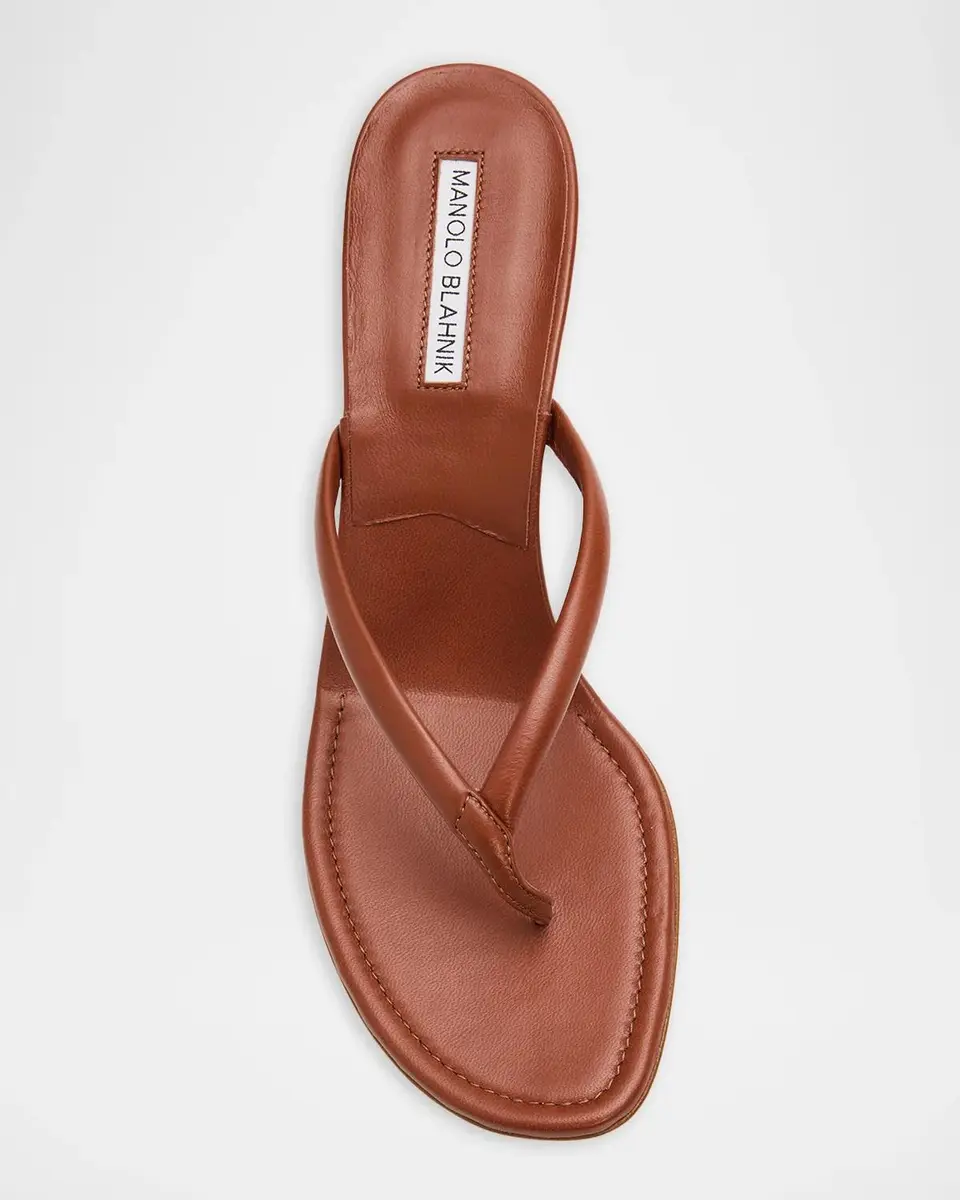Manolo Blahnik 50mm Paterno Leather Thong Sandals | Thumbnail 6 Manolo Blahnik 50mm Paterno Leather Thong Sandals | Thumbnail 6