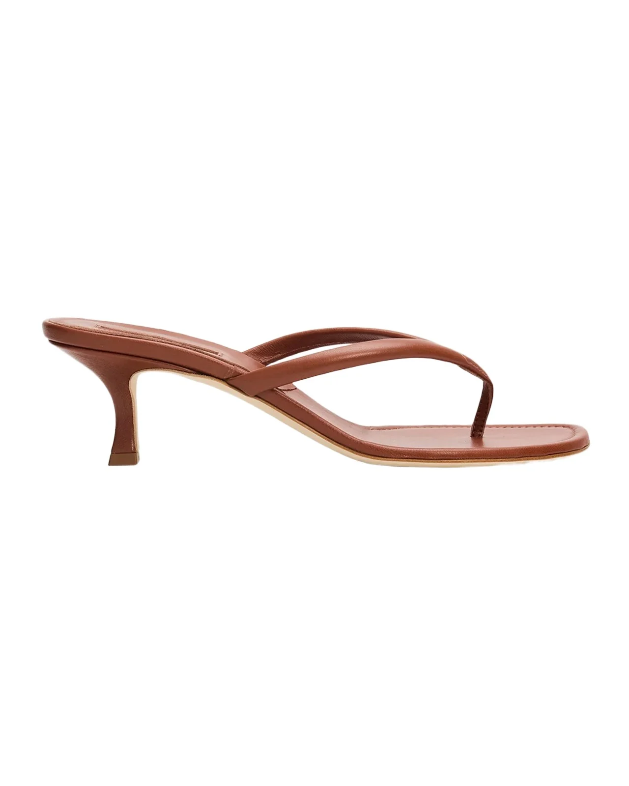 Manolo Blahnik 50mm Paterno Leather Thong Sandals
