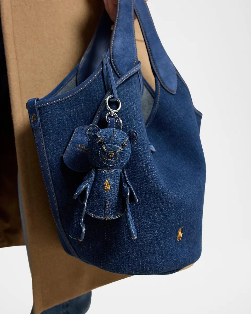 Polo Ralph Lauren Polo Bear Denim Bag Charm | Thumbnail 2