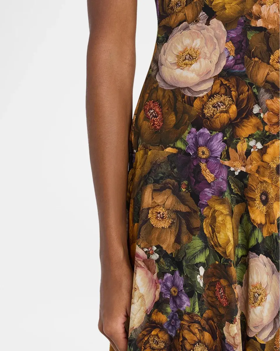 Adam Lippes Gwenyth Floral Silk Sleeveless Drop-Waist Midi Dress | Thumbnail 5 Adam Lippes Gwenyth Floral Silk Sleeveless Drop-Waist Midi Dress | Thumbnail 5