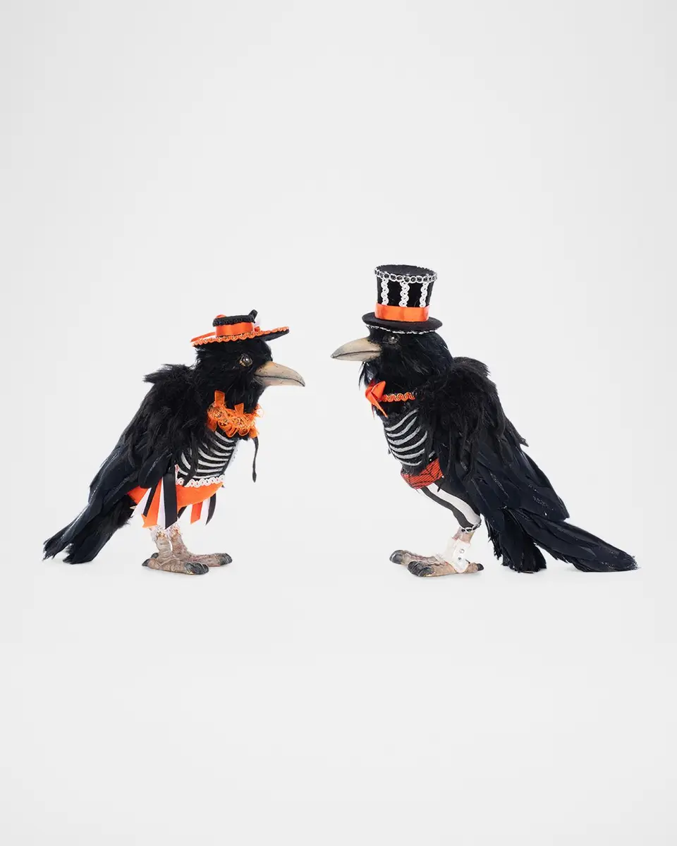 Katherine 's Collection Edgar Allen and Poe the Crows Halloween Decor, Set of 2 | Thumbnail 2 Katherine 's Collection Edgar Allen and Poe the Crows Halloween Decor, Set of 2 | Thumbnail 2