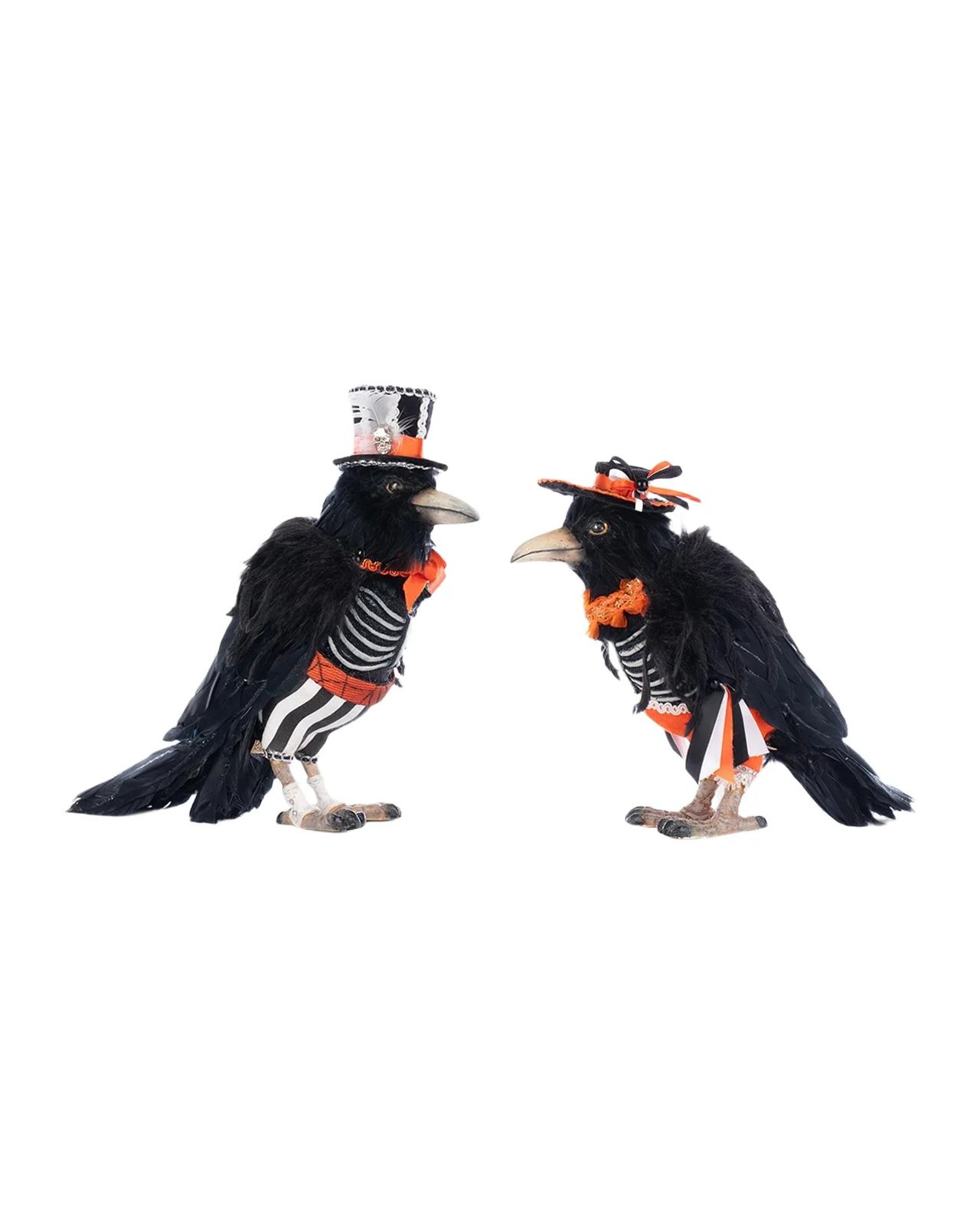 Edgar Allen and Poe the Crows Halloween Decor, Set of 2 Edgar Allen and Poe the Crows Halloween Decor, Set of 2