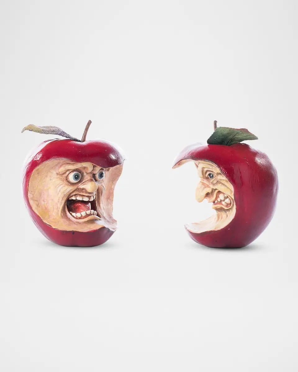Katherine 's Collection Toxic Terry and Noxious Nelson Apples Halloween Decor, Set of 2 | Thumbnail 3 Katherine 's Collection Toxic Terry and Noxious Nelson Apples Halloween Decor, Set of 2 | Thumbnail 3