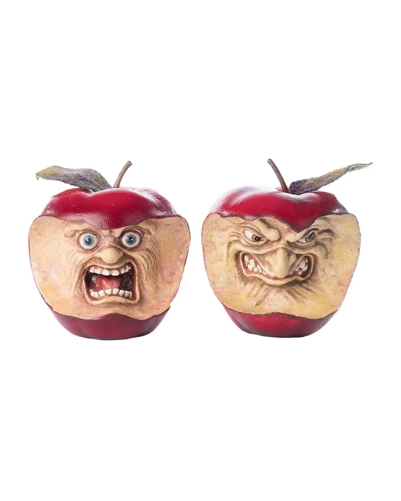 Toxic Terry and Noxious Nelson Apples Halloween Decor, Set of 2 Toxic Terry and Noxious Nelson Apples Halloween Decor, Set of 2