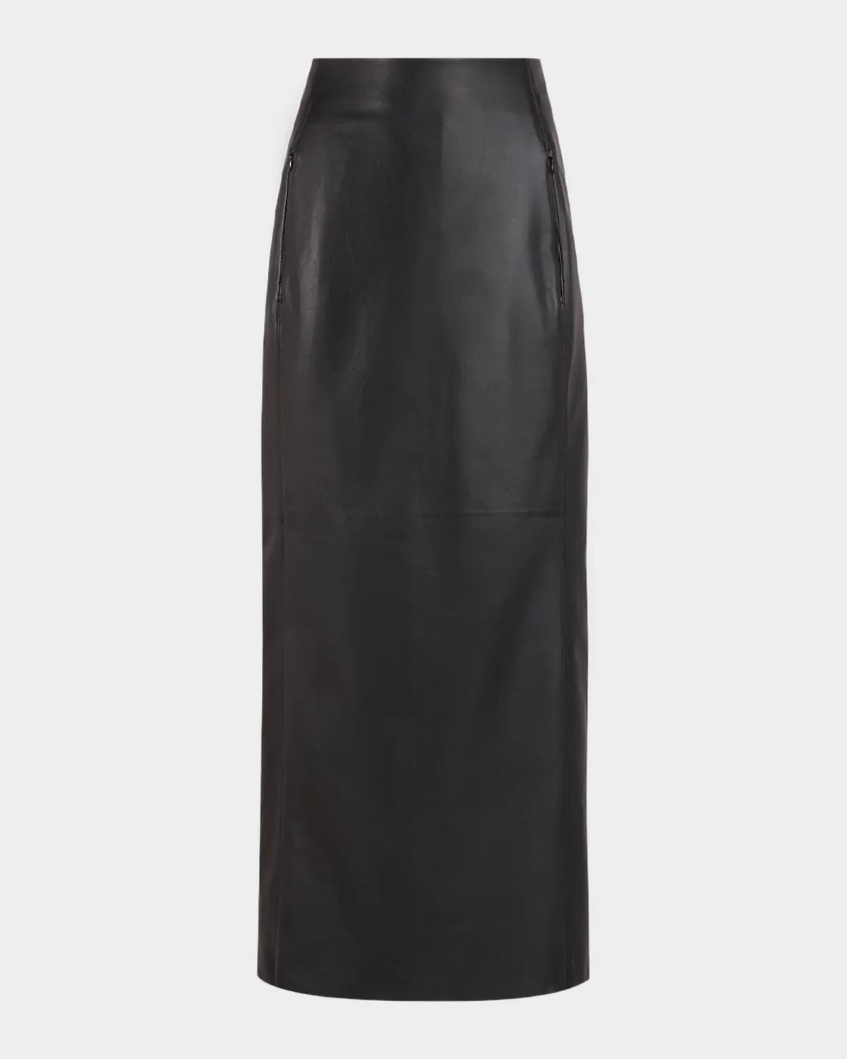 Soft Lambskin Leather Maxi Pencil Skirt Soft Lambskin Leather Maxi Pencil Skirt