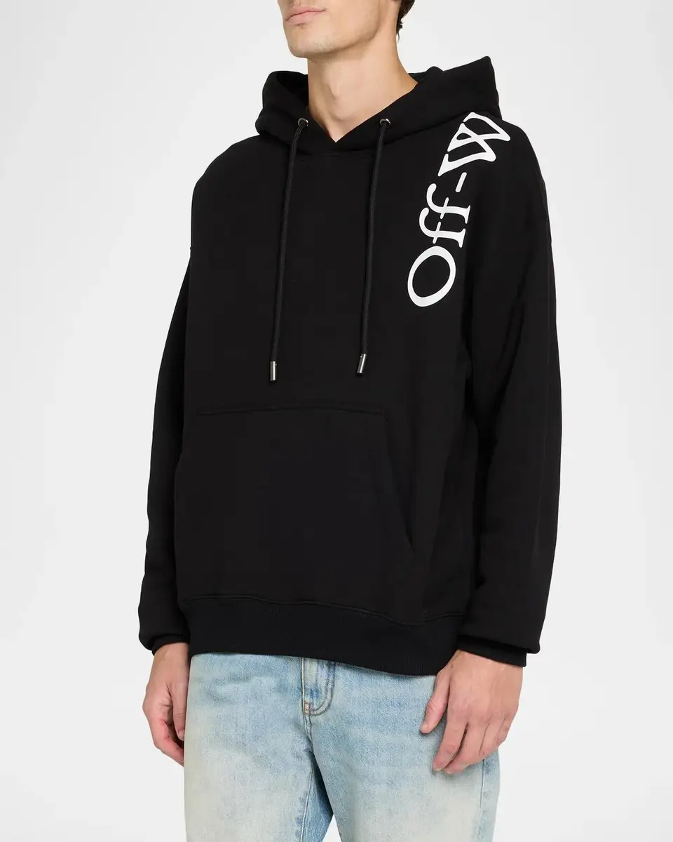 Off-White Men's Vertical Bookish Skate Logo Hoodie | Thumbnail 4
