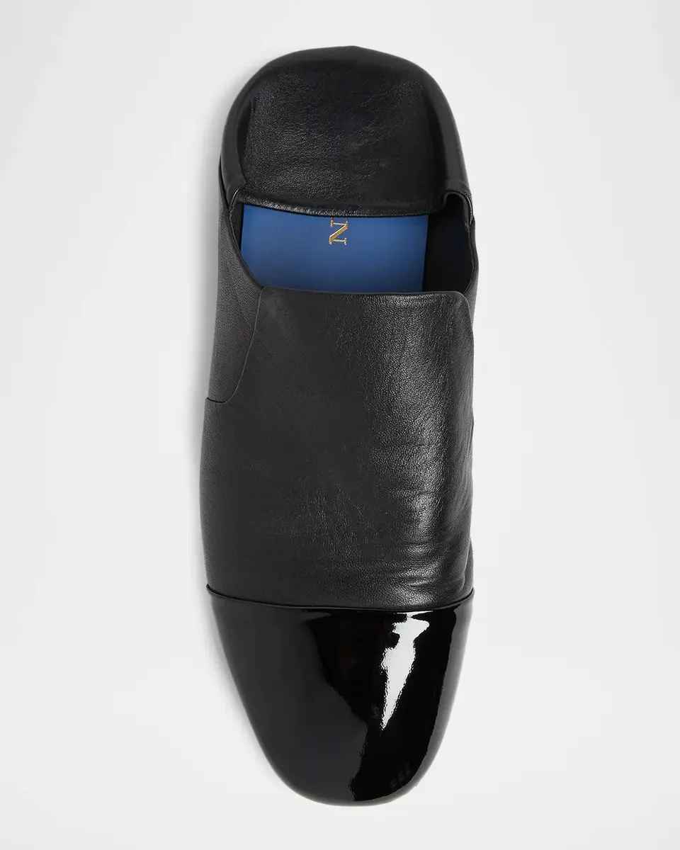 Lanvin Men's Leather Cap-Toe Loafers | Thumbnail 3 Lanvin Men's Leather Cap-Toe Loafers | Thumbnail 3