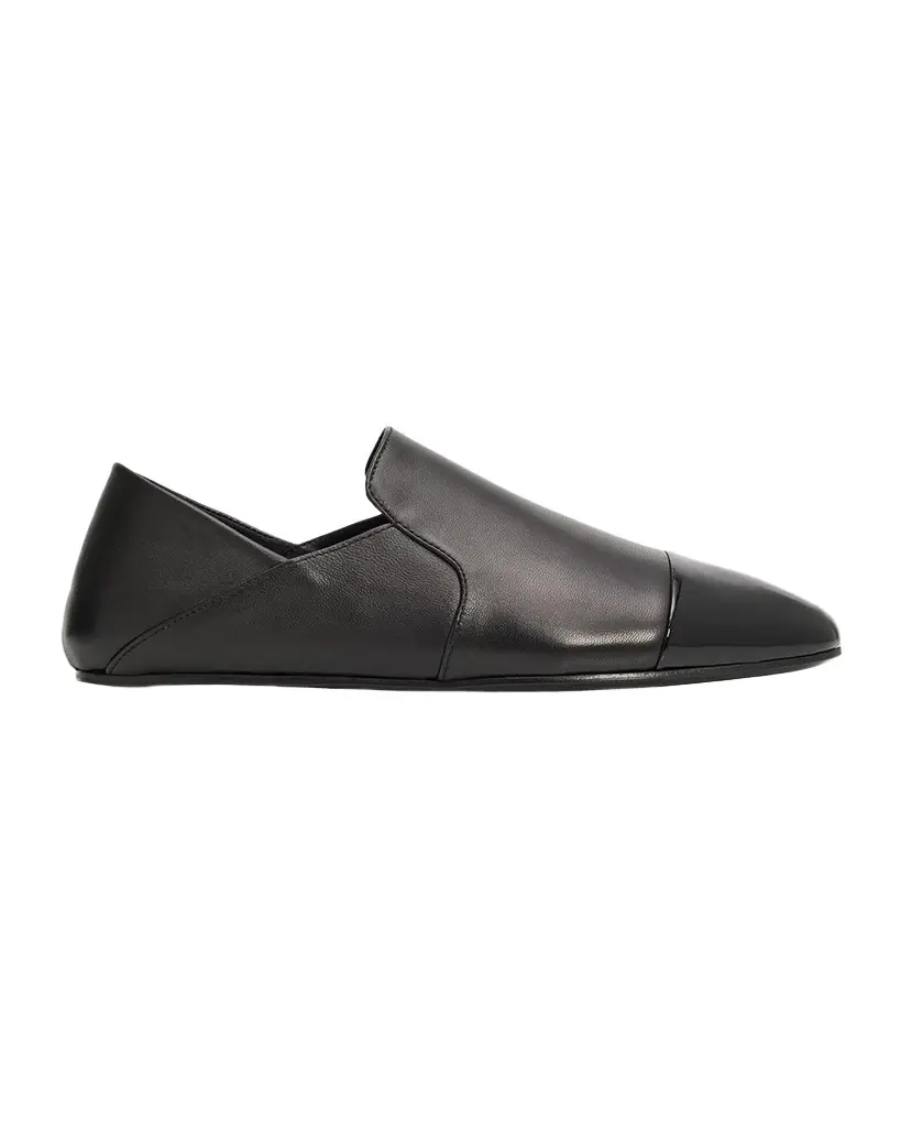 Lanvin Men's Leather Cap-Toe Loafers