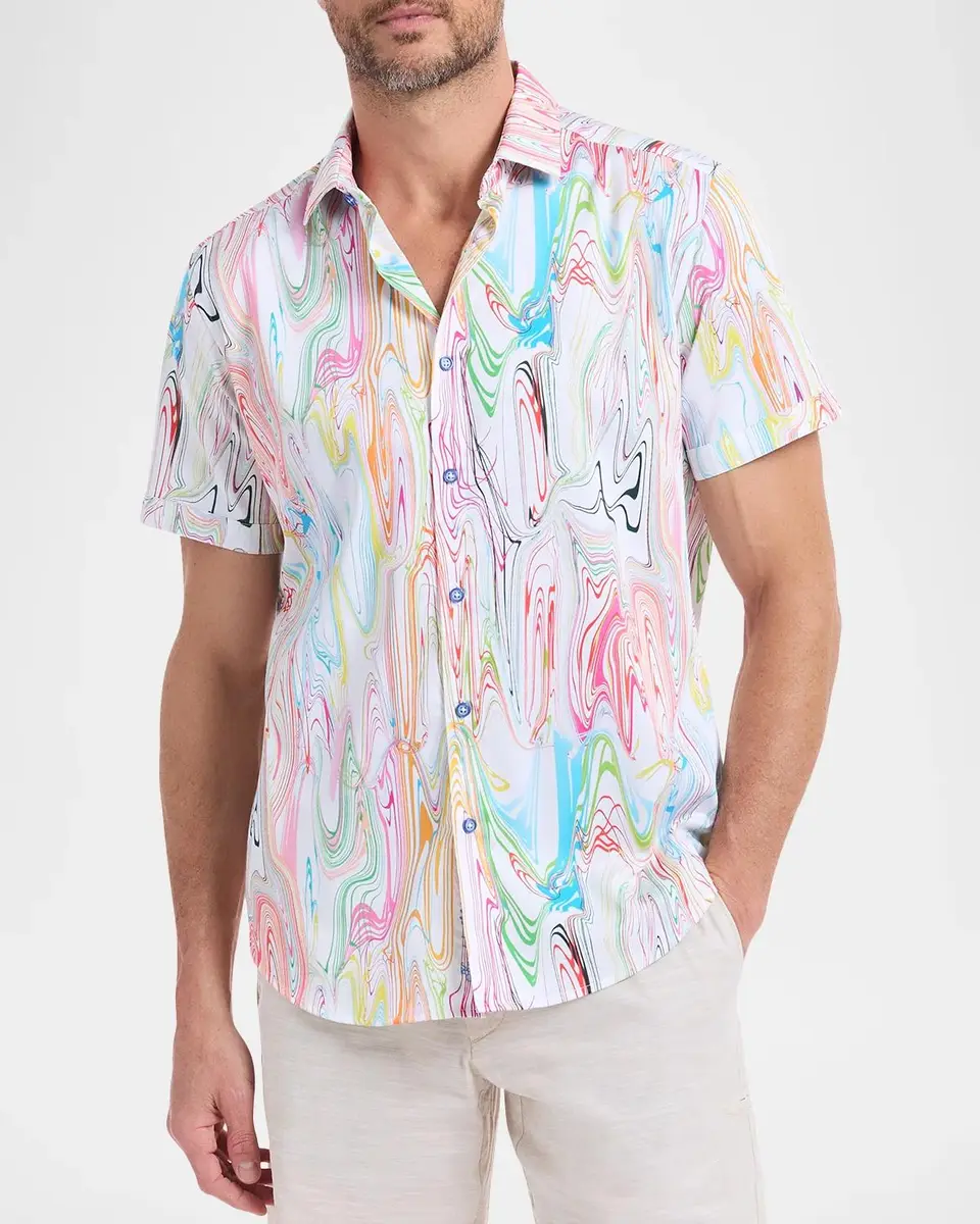 Robert Graham Men's Bellenden Woven Satin Shirt | Thumbnail 4 Robert Graham Men's Bellenden Woven Satin Shirt | Thumbnail 4