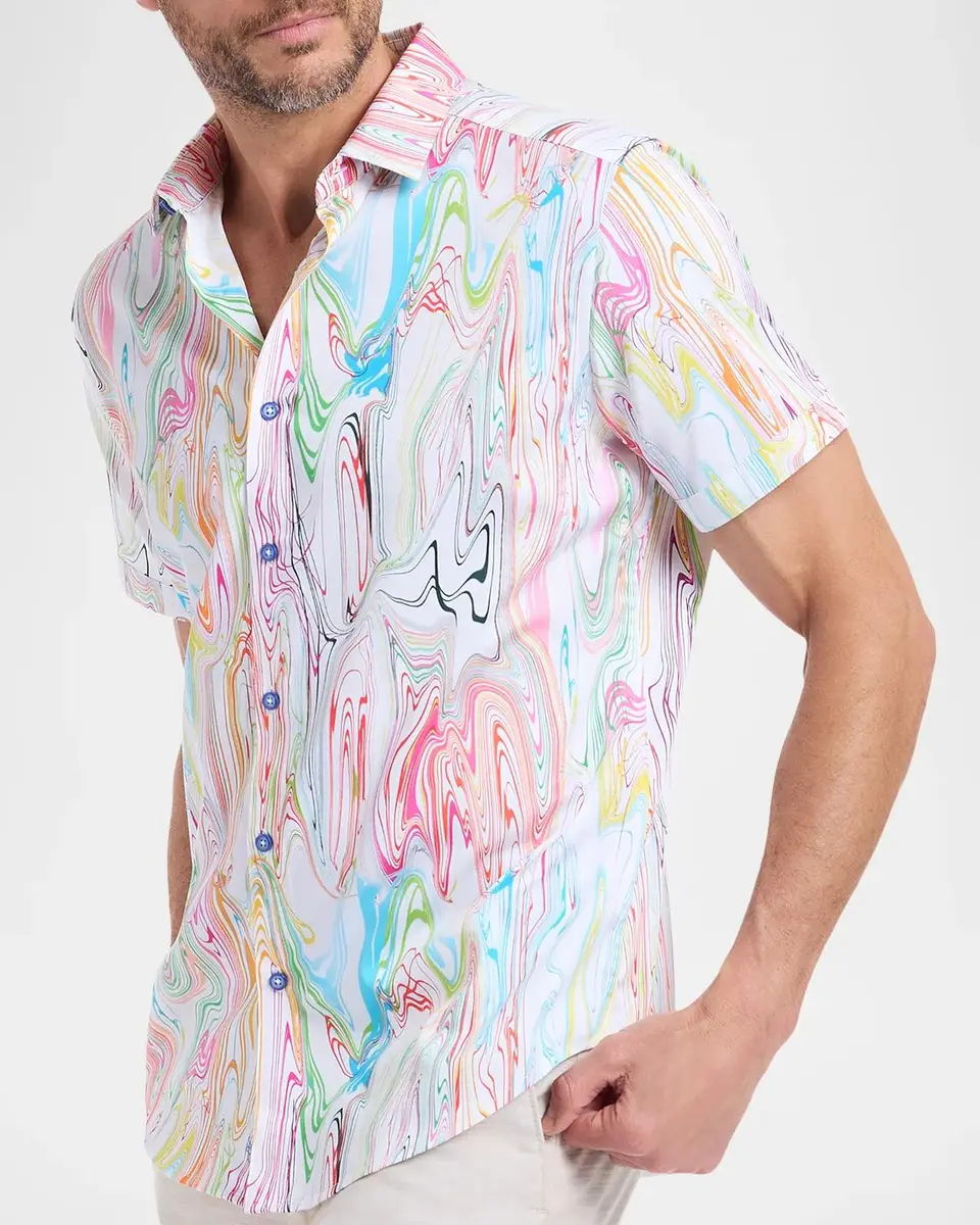 Robert Graham Men's Bellenden Woven Satin Shirt | Thumbnail 6 Robert Graham Men's Bellenden Woven Satin Shirt | Thumbnail 6