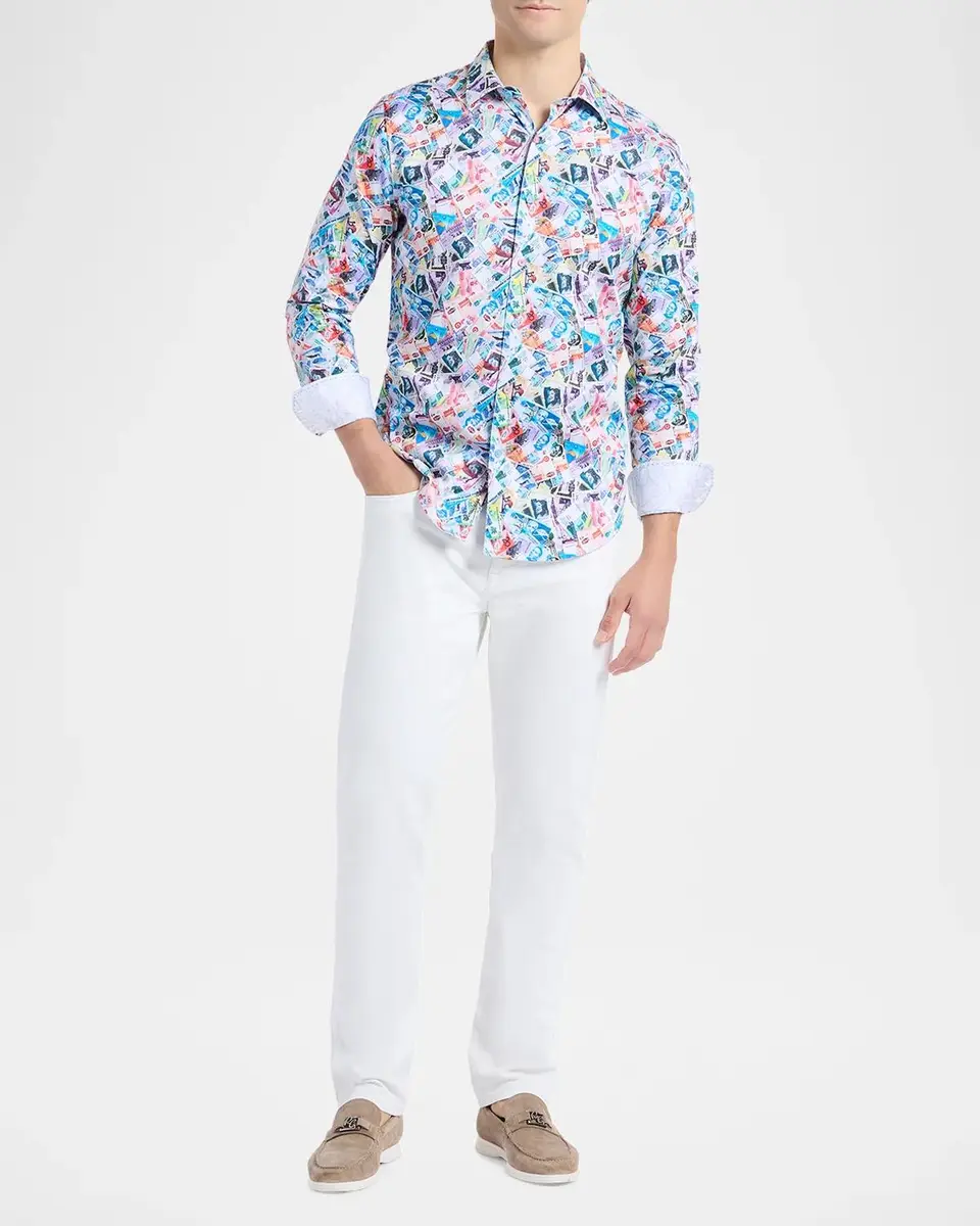 Robert Graham Men's Vacation Fund Stretch-Cotton Shirt | Thumbnail 2 Robert Graham Men's Vacation Fund Stretch-Cotton Shirt | Thumbnail 2