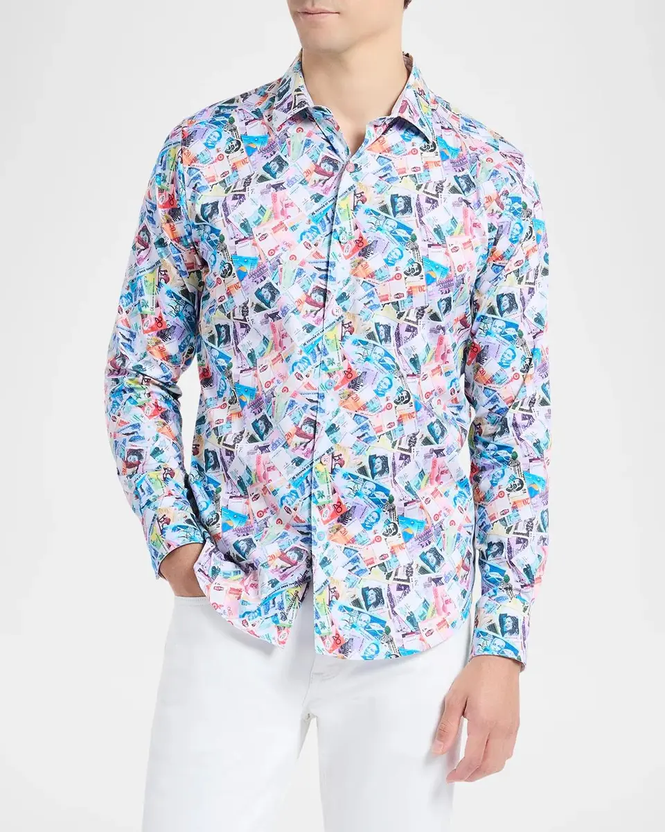 Robert Graham Men's Vacation Fund Stretch-Cotton Shirt | Thumbnail 4 Robert Graham Men's Vacation Fund Stretch-Cotton Shirt | Thumbnail 4