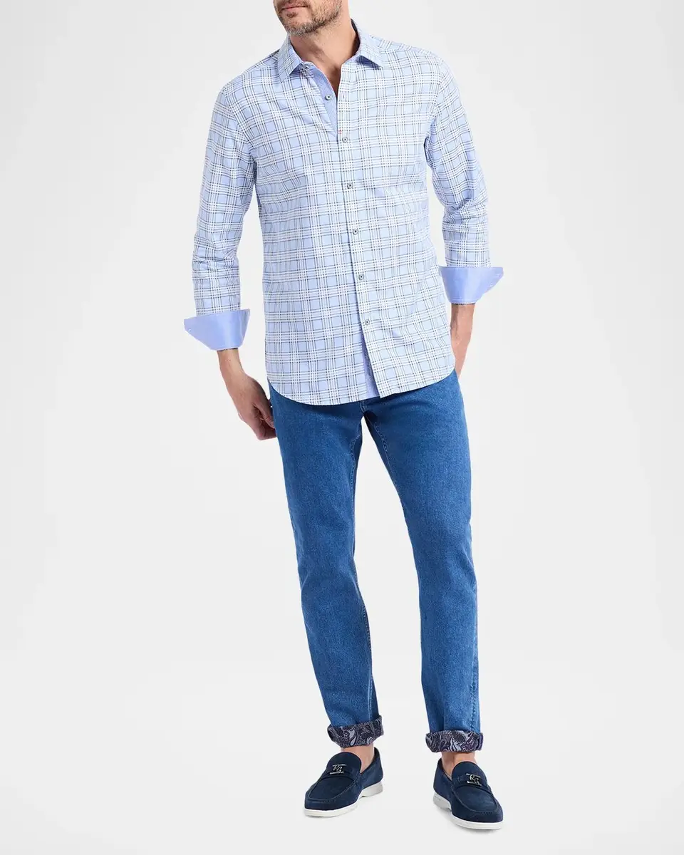 Robert Graham Men's Portsoken Plaid Cotton Shirt | Thumbnail 2
