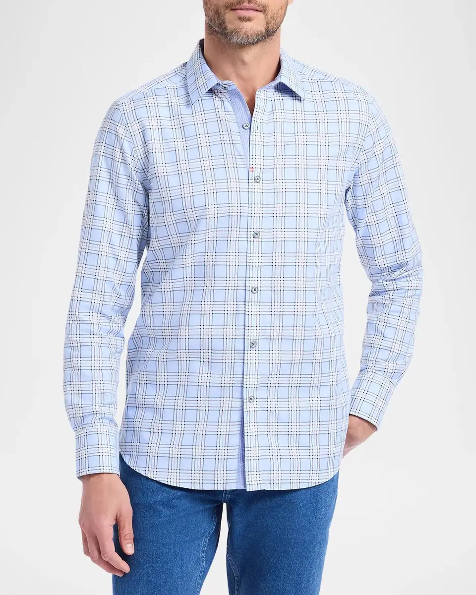 Robert Graham Men's Portsoken Plaid Cotton Shirt | Thumbnail 4