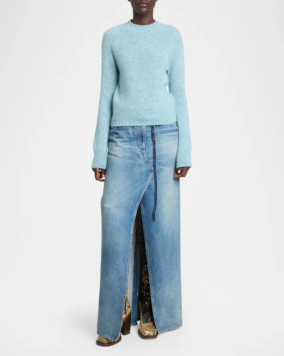Dries Van Noten Texas Marl Alpaca-Wool Crewneck Sweater | Thumbnail 2