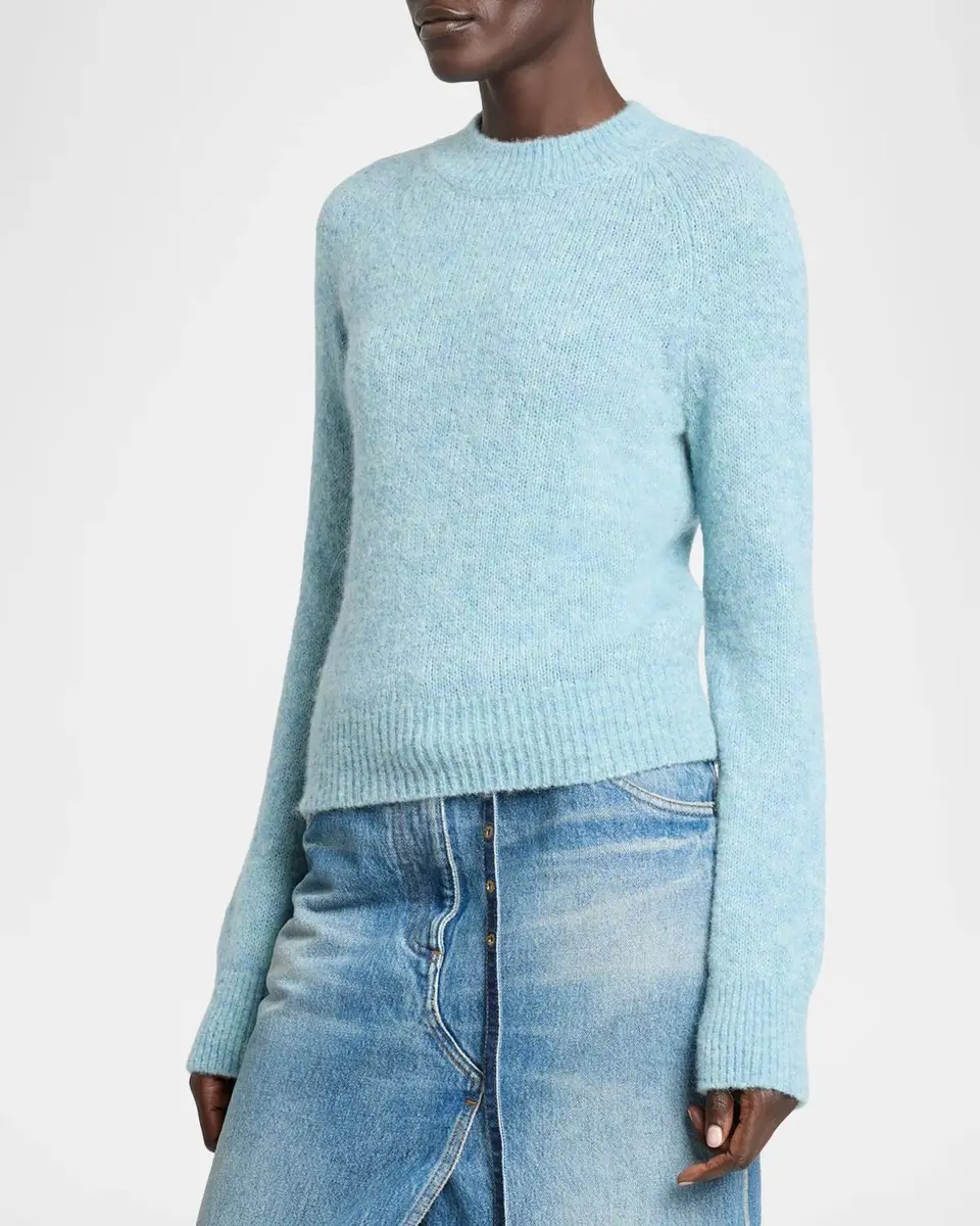 Dries Van Noten Texas Marl Alpaca-Wool Crewneck Sweater | Thumbnail 4