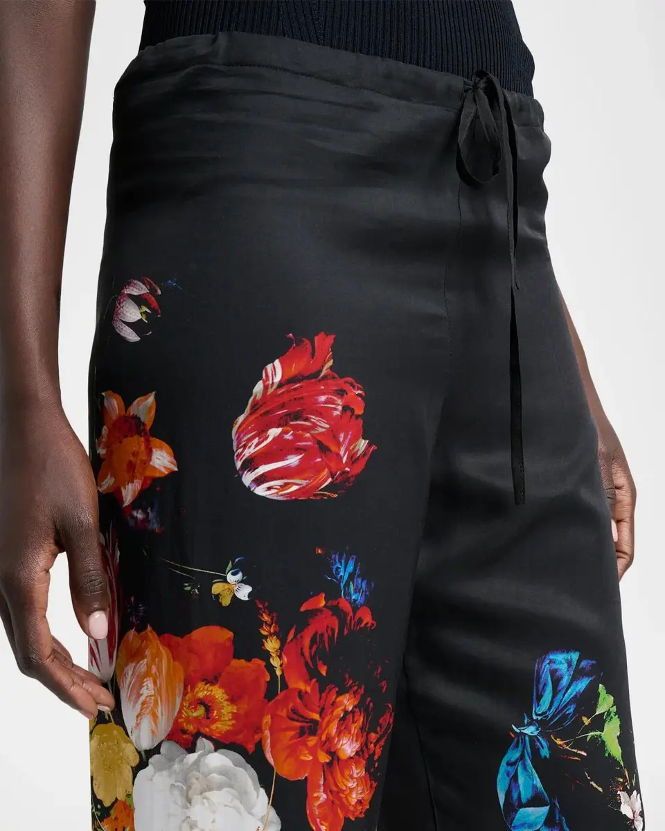 Dries Van Noten Floral Print Straight-Leg Drawstring Pants | Thumbnail 5