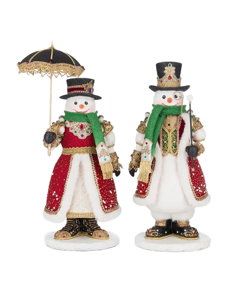Sir Frosty Banks and Dame Icy Banks Christmas Figures, Set of 2