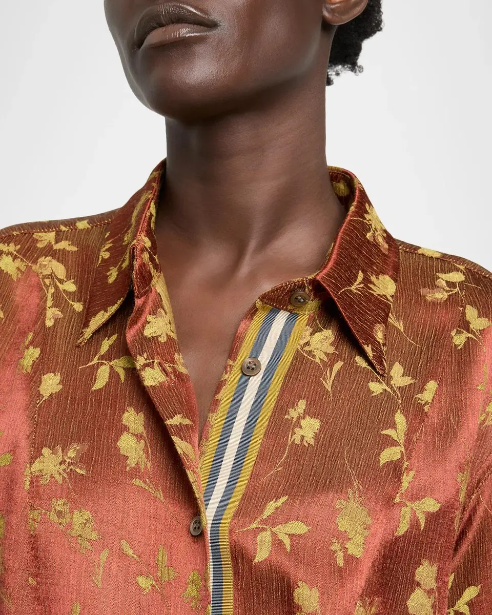 Dries Van Noten Floral Jacquard Button-Down Shirt | Thumbnail 5