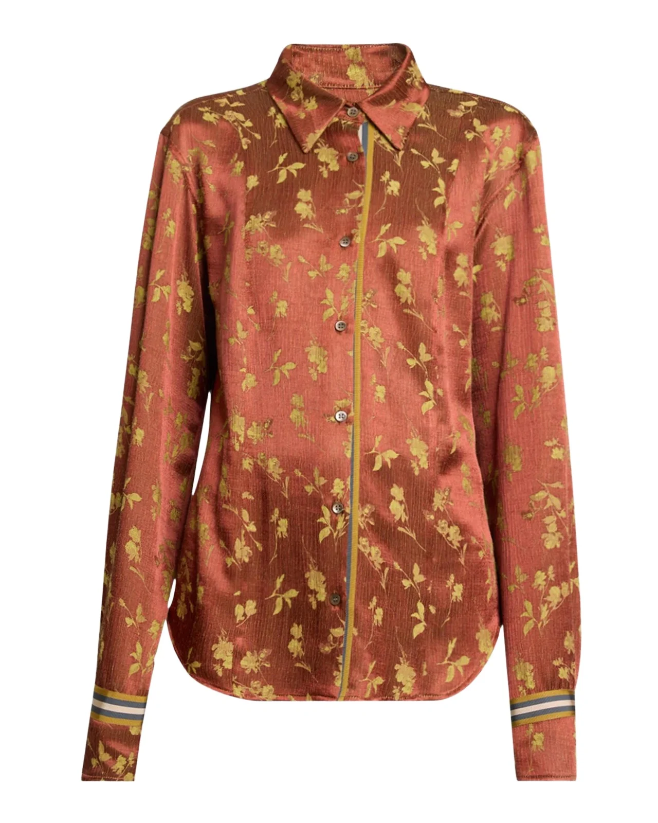 Floral Jacquard Button-Down Shirt