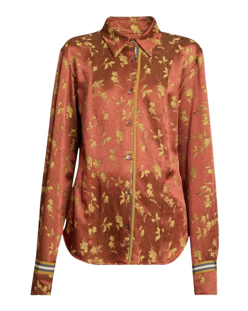 Floral Jacquard Button-Down Shirt Floral Jacquard Button-Down Shirt