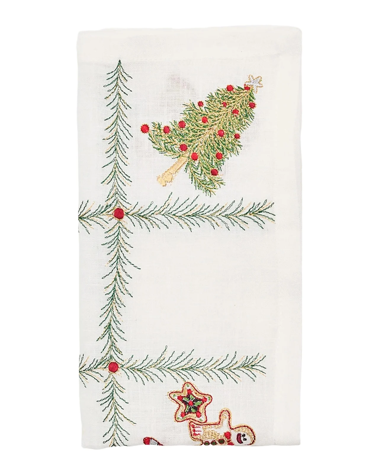 Kim Seybert Christmas Tree Cotton Napkin