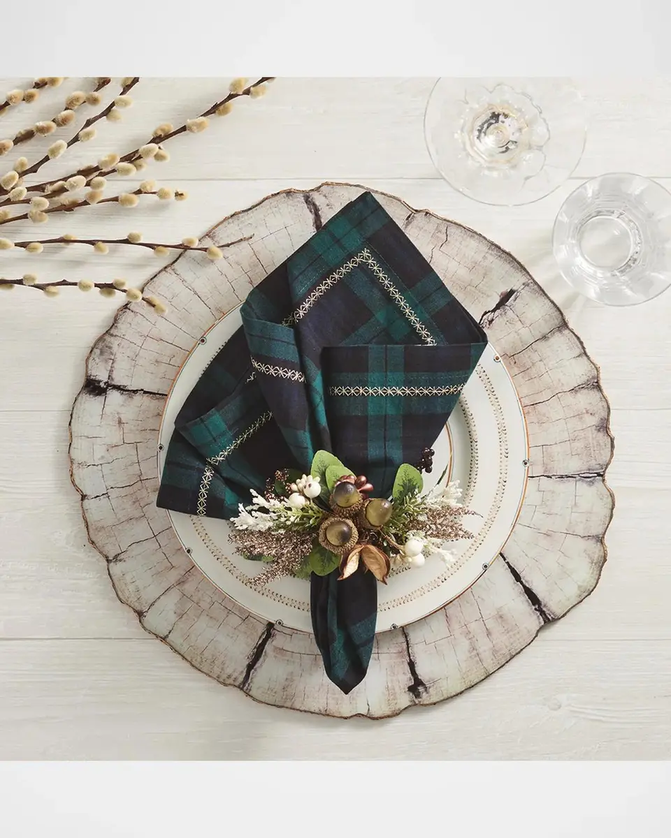 Kim Seybert Check Cotton-Blend Napkin | Thumbnail 3