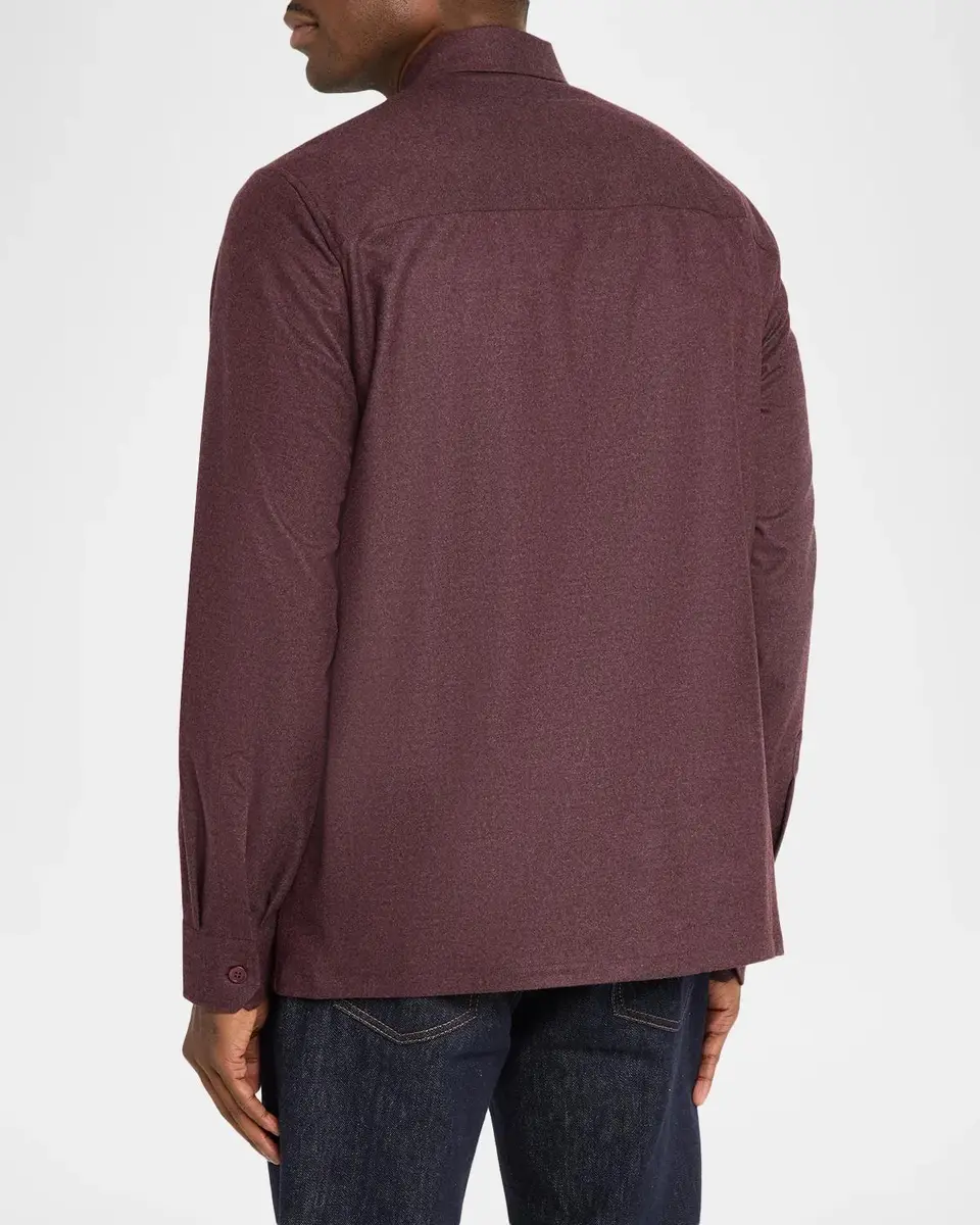 Stefano Ricci Men's Cashmere Flannel Overshirt | Thumbnail 3 Stefano Ricci Men's Cashmere Flannel Overshirt | Thumbnail 3