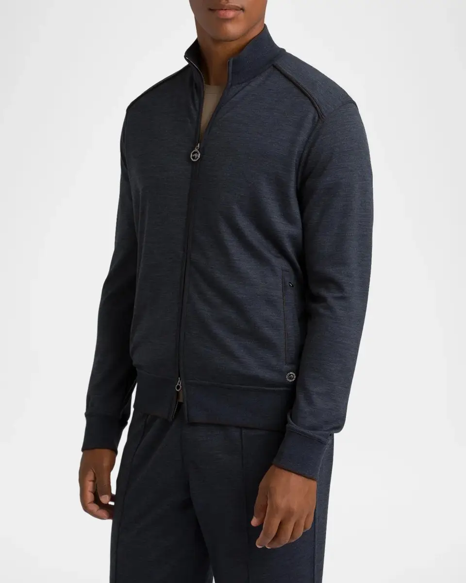 Stefano Ricci Men's Wool-Blend Jogging Blouson Jacket | Thumbnail 4 Stefano Ricci Men's Wool-Blend Jogging Blouson Jacket | Thumbnail 4