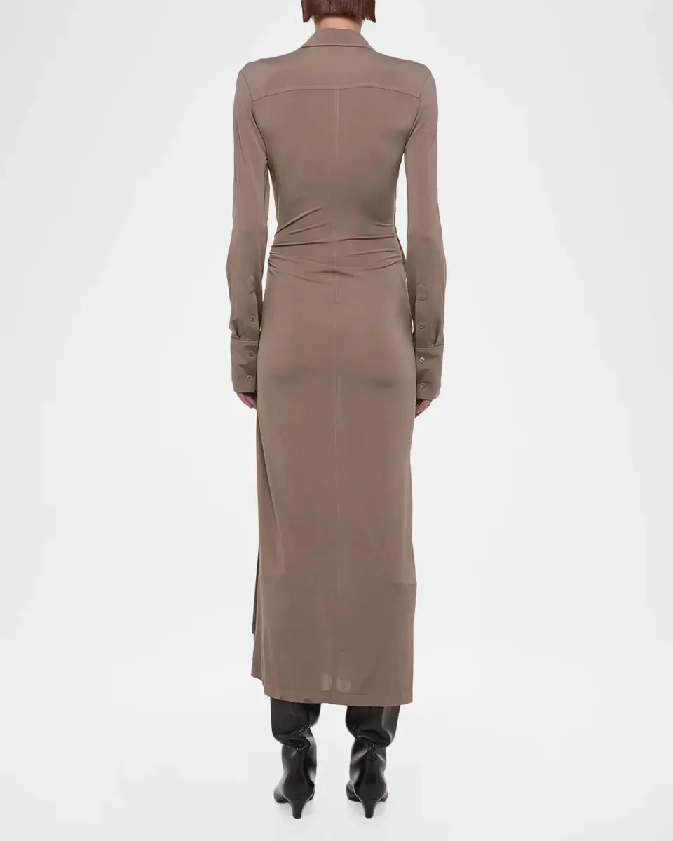 Helmut Lang Twisted Long-Sleeve Shirtdress | Thumbnail 3