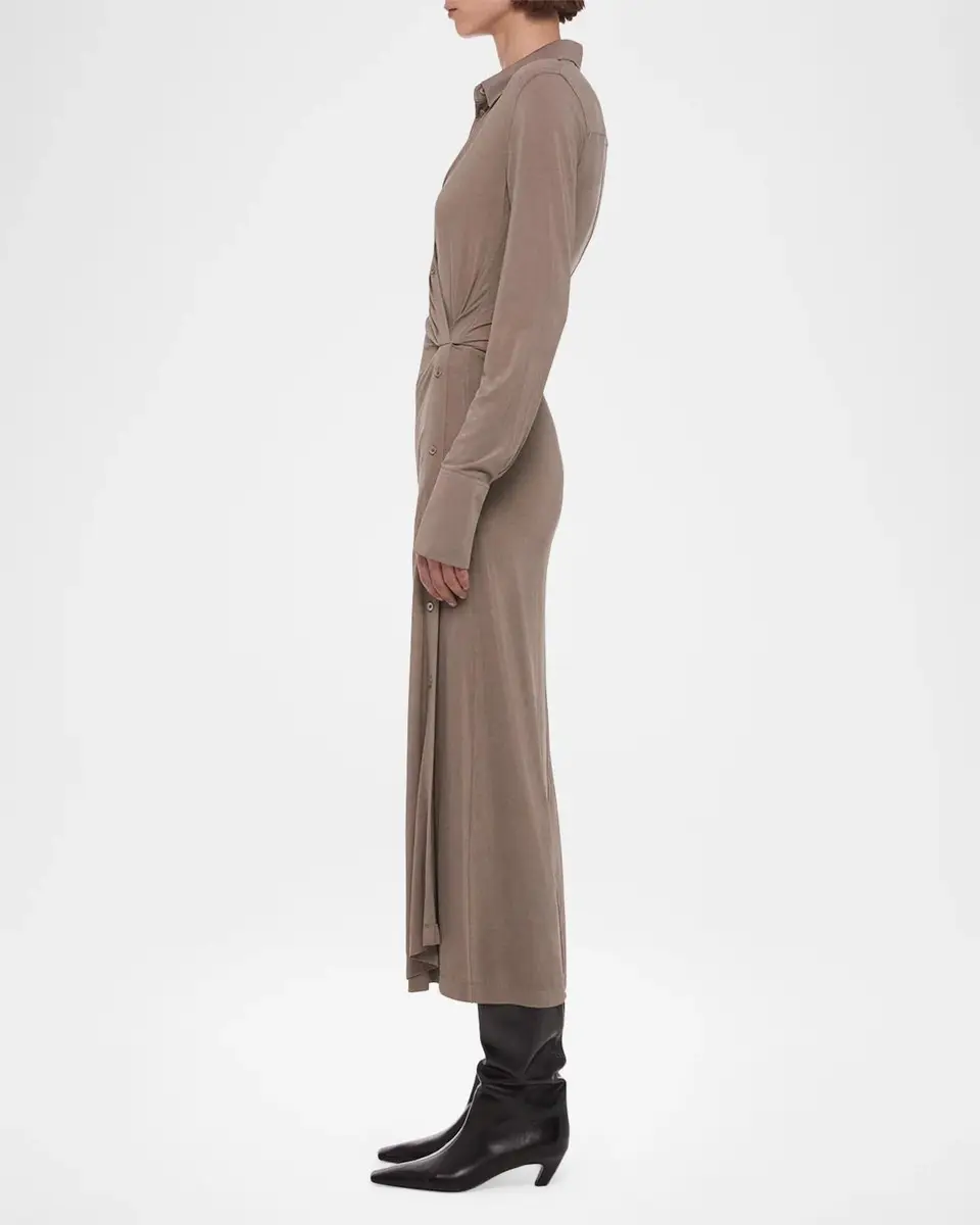 Helmut Lang Twisted Long-Sleeve Shirtdress | Thumbnail 6