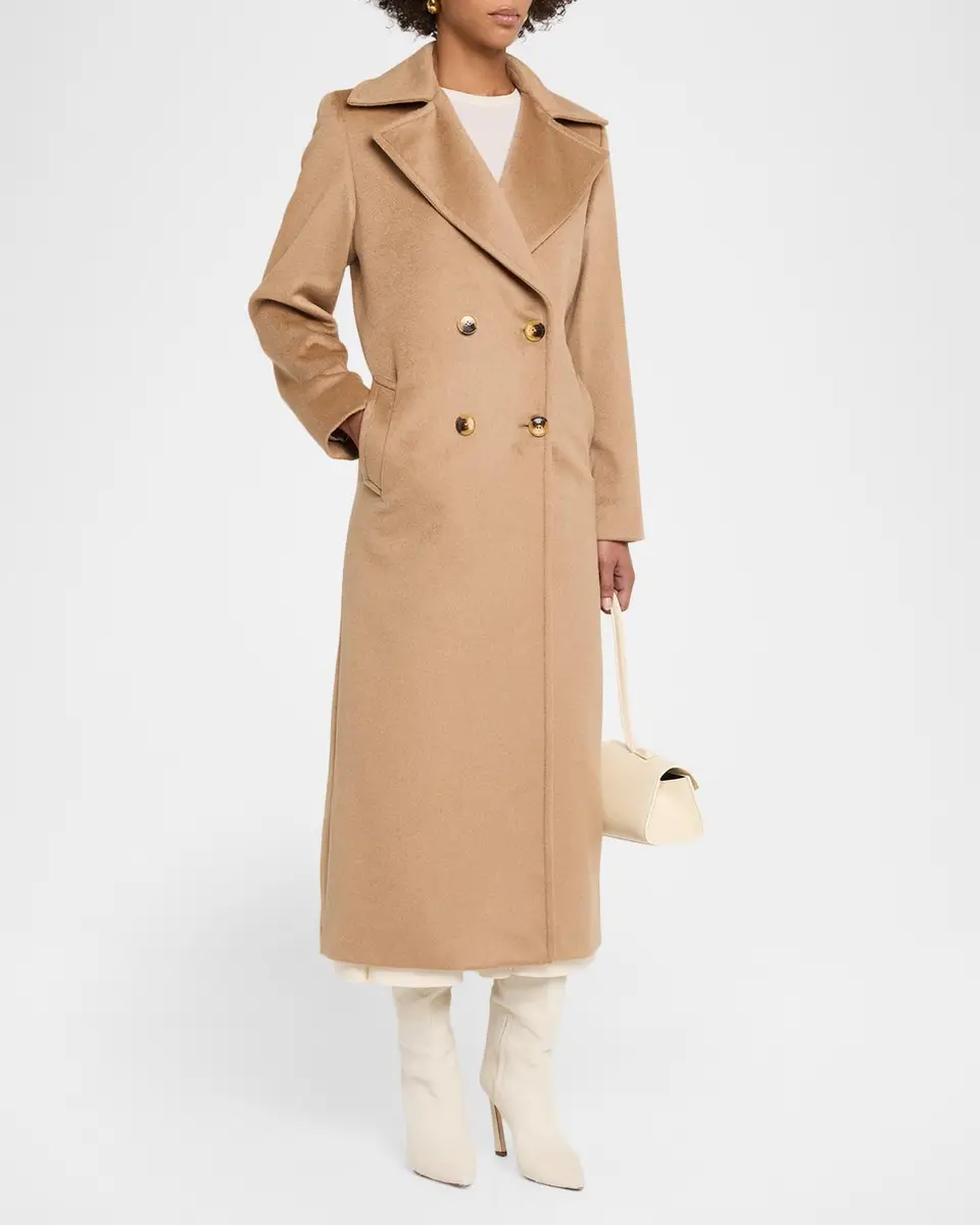 Sofia Cashmere Marceau Baby Camel Hair Trench Coat | Thumbnail 4 Sofia Cashmere Marceau Baby Camel Hair Trench Coat | Thumbnail 4