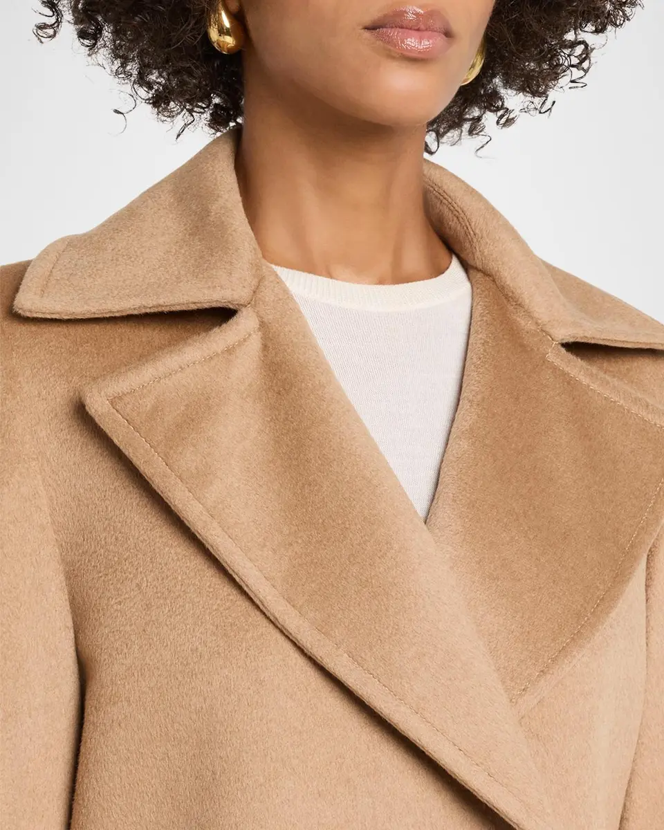 Sofia Cashmere Marceau Baby Camel Hair Trench Coat | Thumbnail 5 Sofia Cashmere Marceau Baby Camel Hair Trench Coat | Thumbnail 5
