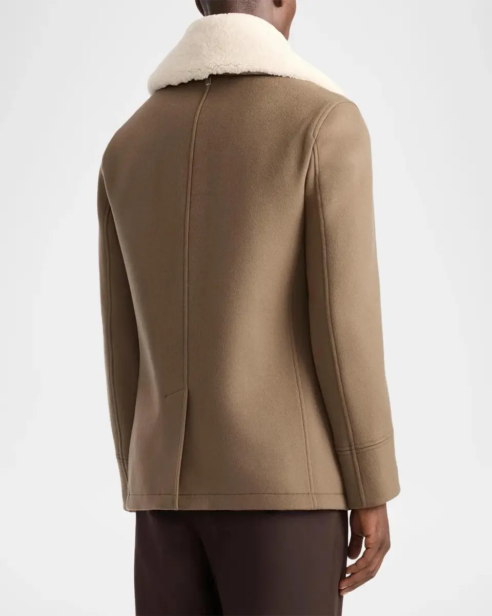 Mackage Men's Cole Wool Double-Breasted Jacket with Shearling Collar | Thumbnail 8 Mackage Men's Cole Wool Double-Breasted Jacket with Shearling Collar | Thumbnail 8