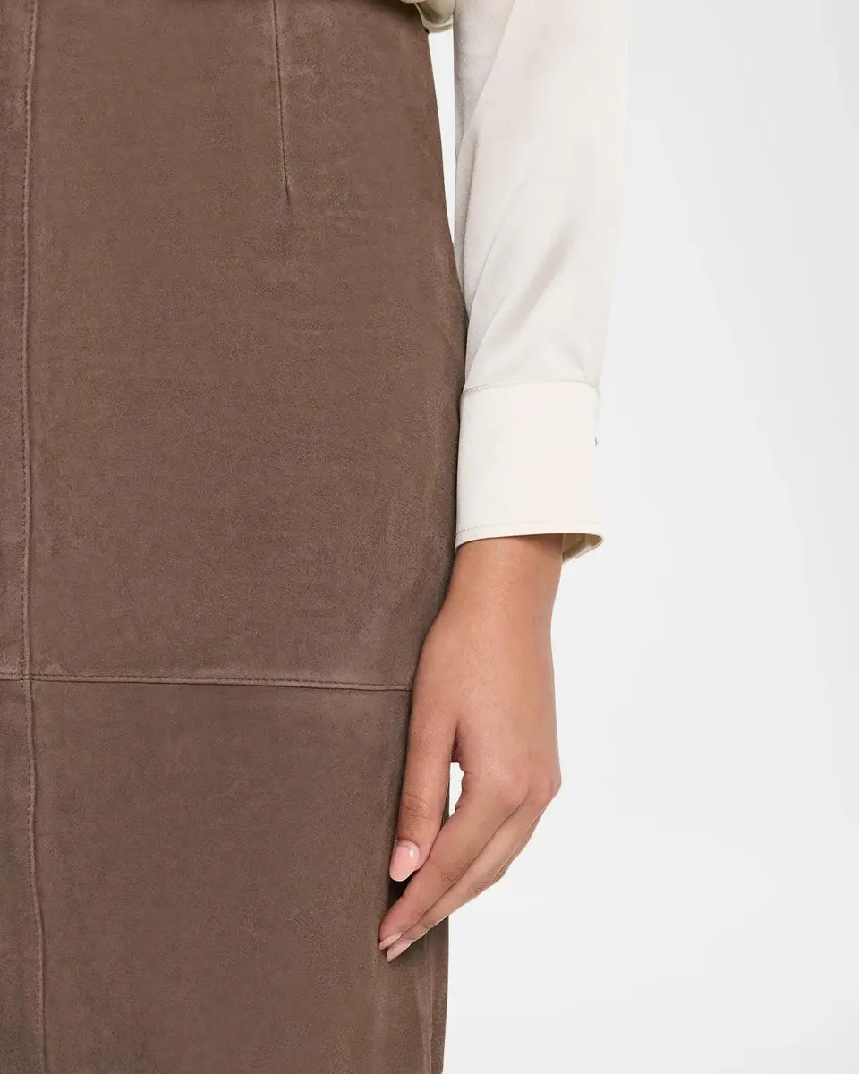 Weekend Max Mara Straight Suede Midi Skirt | Thumbnail 5 Weekend Max Mara Straight Suede Midi Skirt | Thumbnail 5