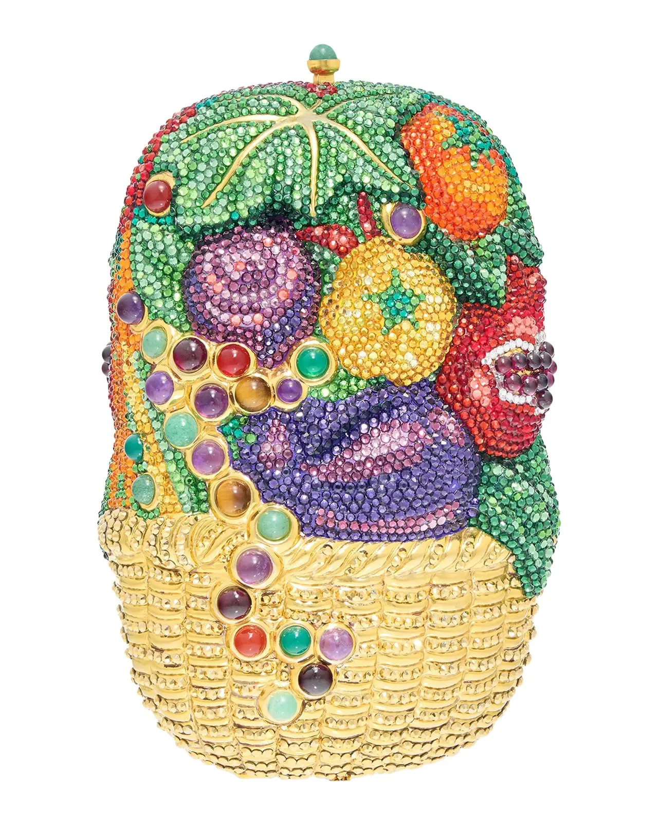 Judith Leiber Couture Vegetable Basket Crystal Clutch Bag