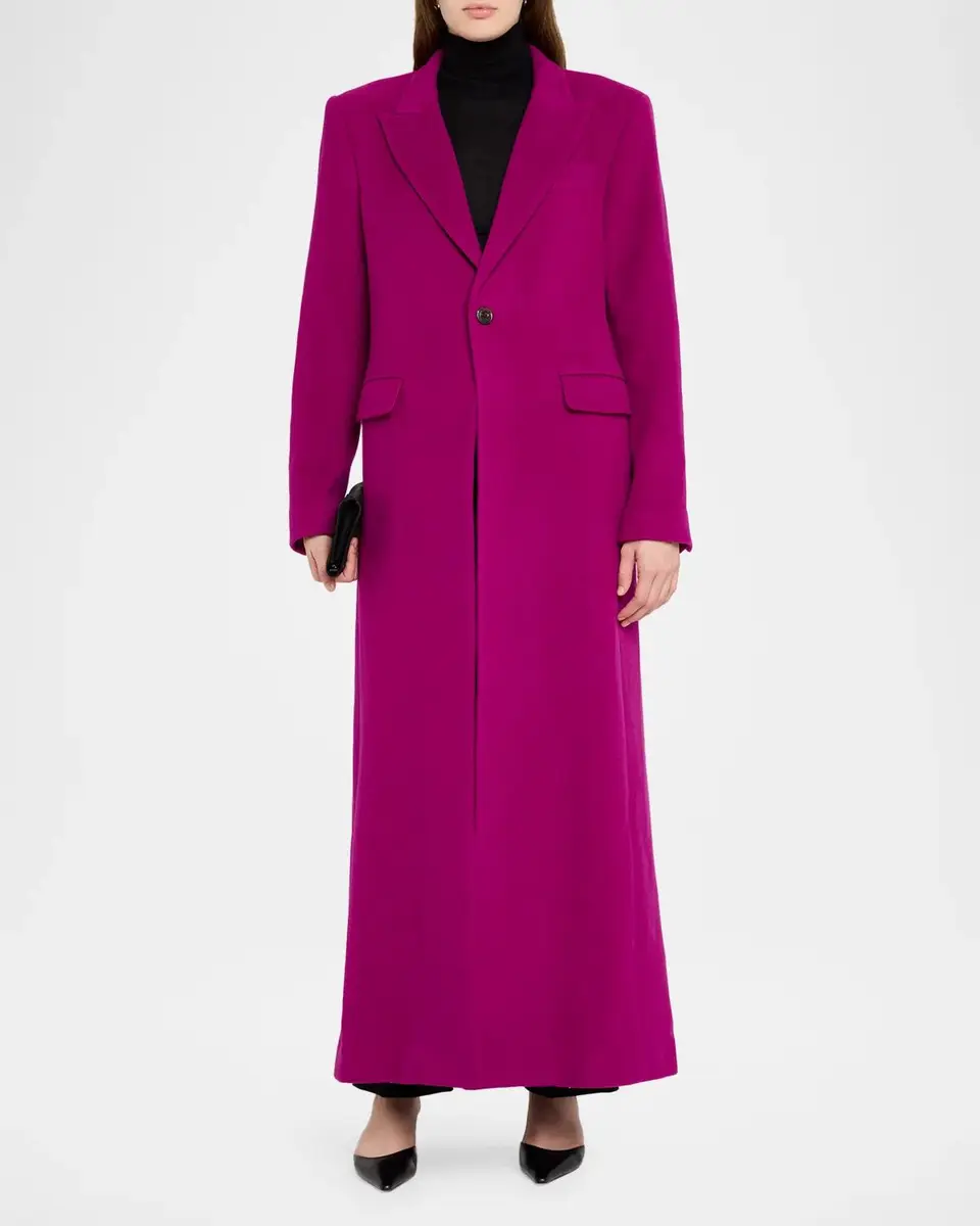 Sergio Hudson Single-Breasted Teddy Boucle Long Coat | Thumbnail 2 Sergio Hudson Single-Breasted Teddy Boucle Long Coat | Thumbnail 2