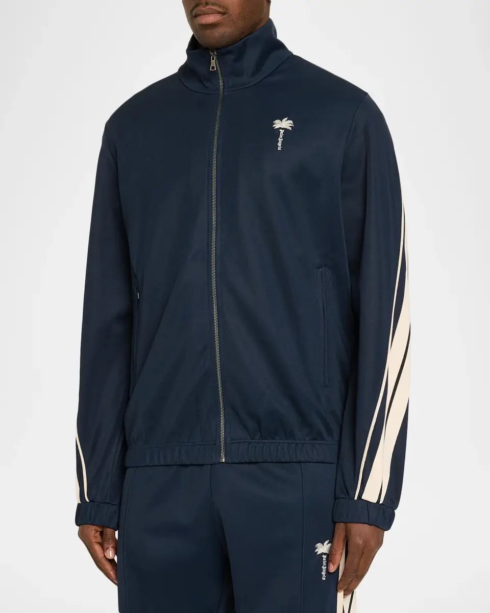 Palm Angels Men's Palm Tree Striped Track Jacket | Thumbnail 4