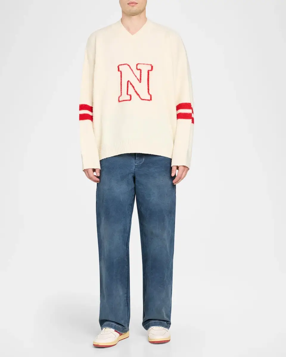 Nahmias Men's Collegiate Wool Sweater | Thumbnail 2 Nahmias Men's Collegiate Wool Sweater | Thumbnail 2