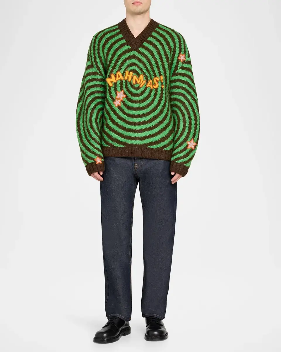 Nahmias Men's Wipeout Logo Wool Knit Sweater | Thumbnail 2