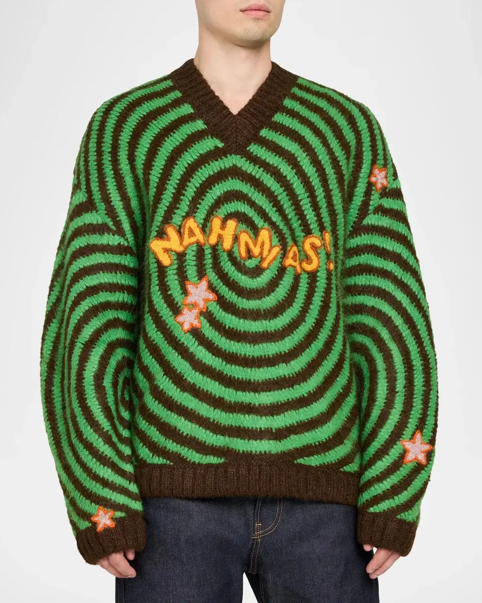 Nahmias Men's Wipeout Logo Wool Knit Sweater | Thumbnail 4