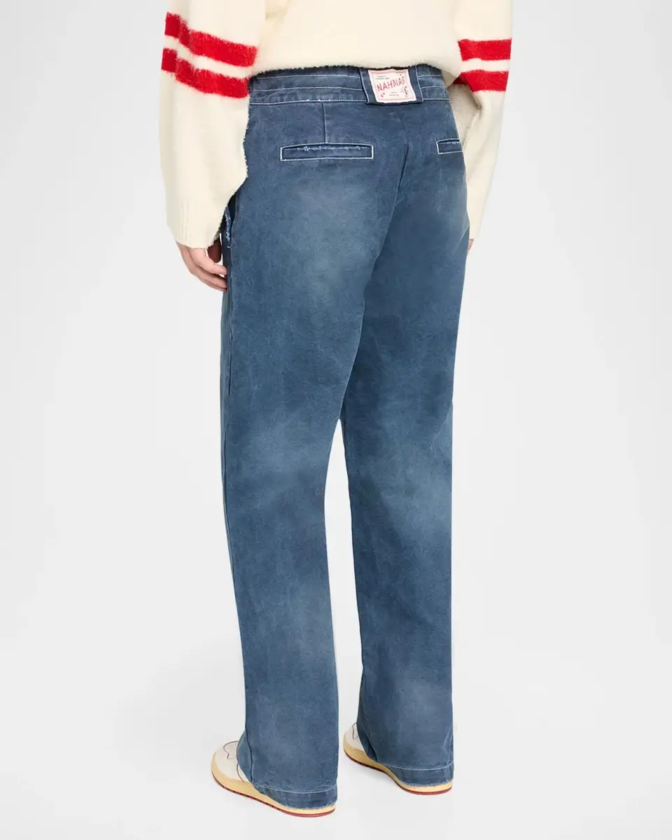Nahmias Sun-Faded Cotton Straight-Leg Trousers | Thumbnail 3 Nahmias Sun-Faded Cotton Straight-Leg Trousers | Thumbnail 3