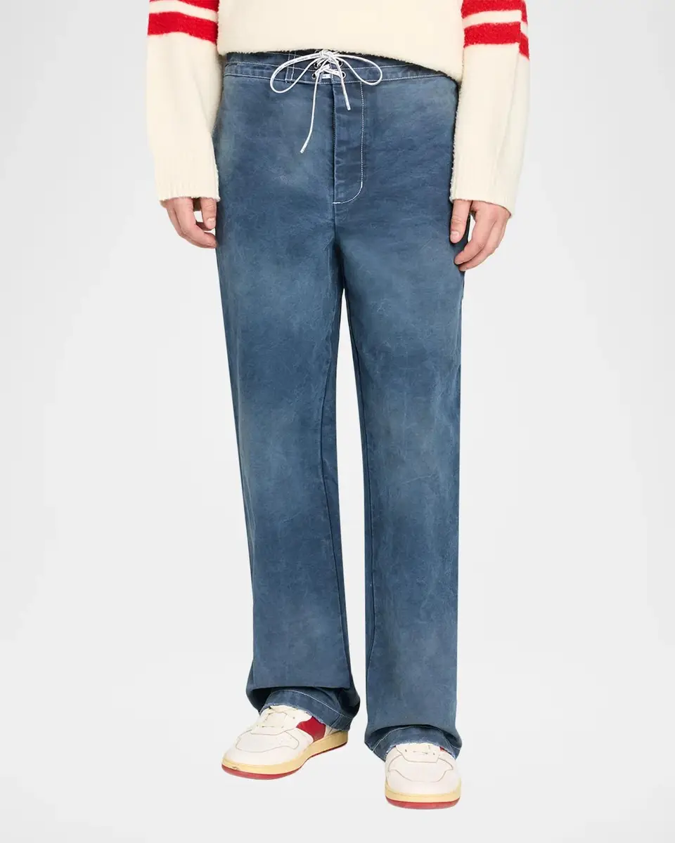 Nahmias Sun-Faded Cotton Straight-Leg Trousers | Thumbnail 4 Nahmias Sun-Faded Cotton Straight-Leg Trousers | Thumbnail 4