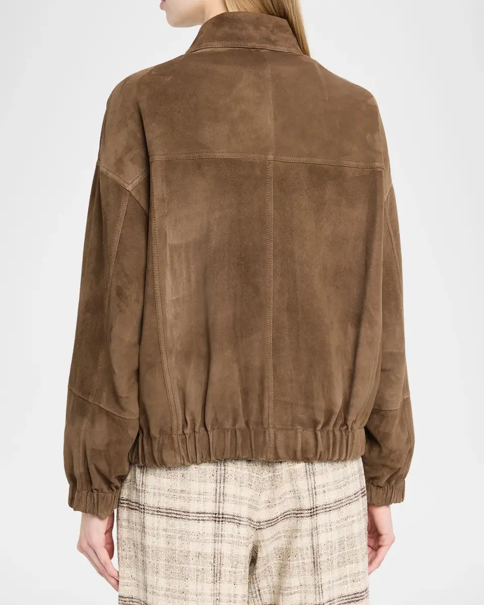 Brunello Cucinelli Couture Suede Collared Jacket | Thumbnail 3 Brunello Cucinelli Couture Suede Collared Jacket | Thumbnail 3
