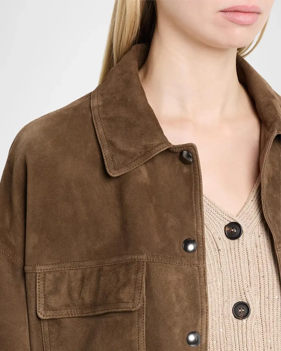 Brunello Cucinelli Couture Suede Collared Jacket | Thumbnail 5 Brunello Cucinelli Couture Suede Collared Jacket | Thumbnail 5