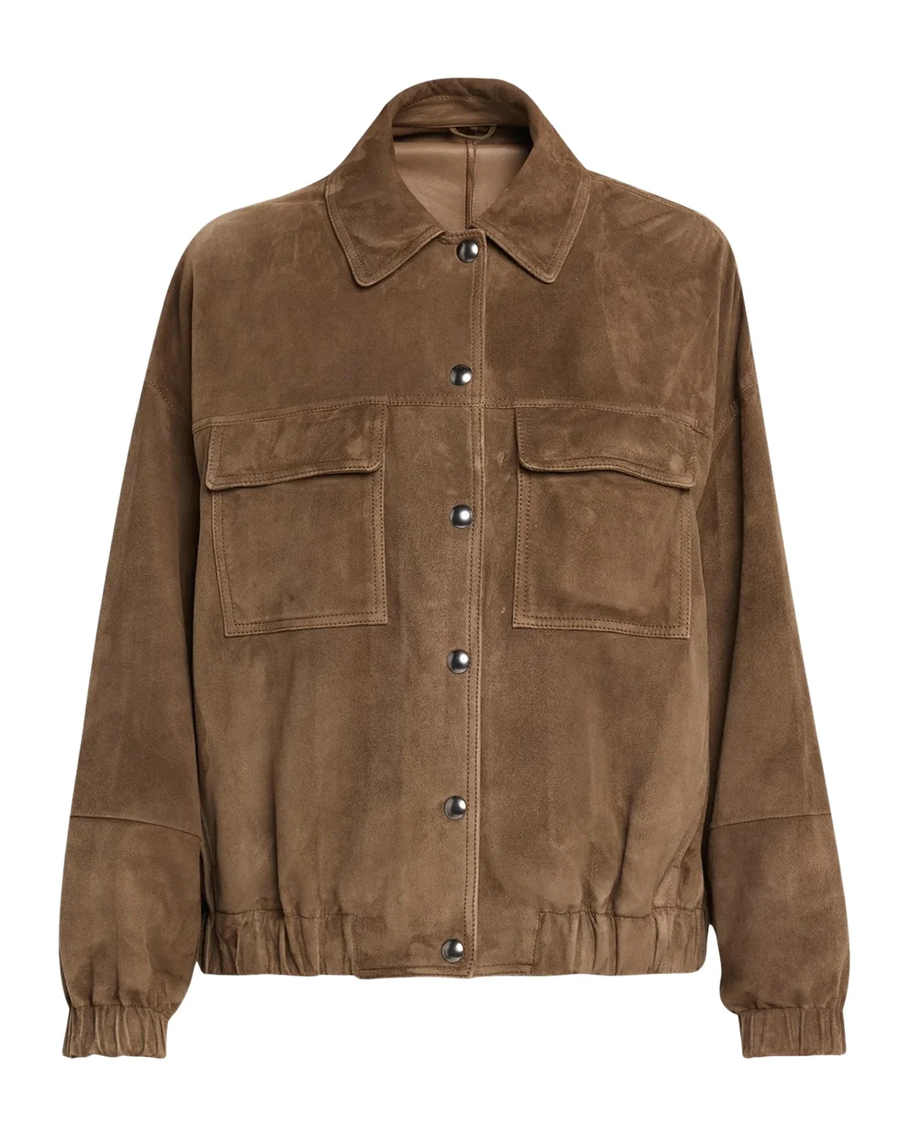 Brunello Cucinelli Couture Suede Collared Jacket