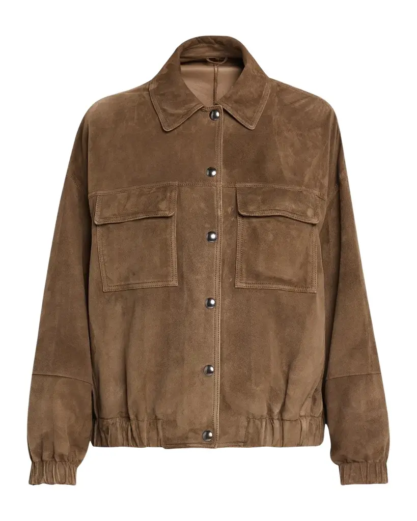 Couture Suede Collared Jacket